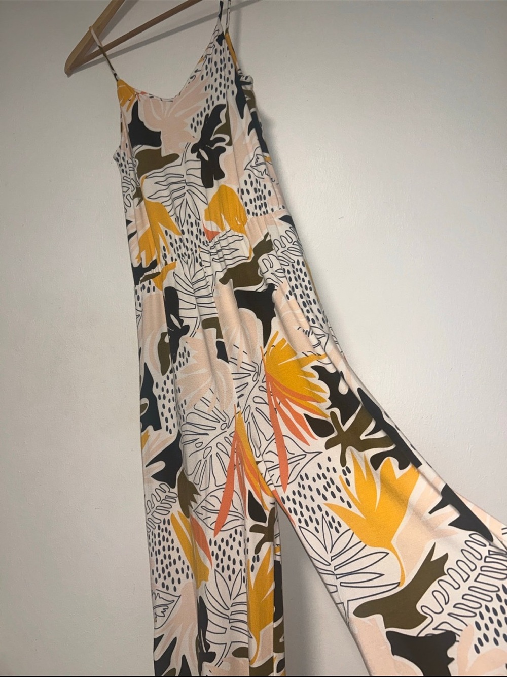 Fighting Eel Tropical Spaghetti Strap Jumpsuit XS Womens
